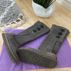 UGG Classic Cardy Button Detailed Knit Boots